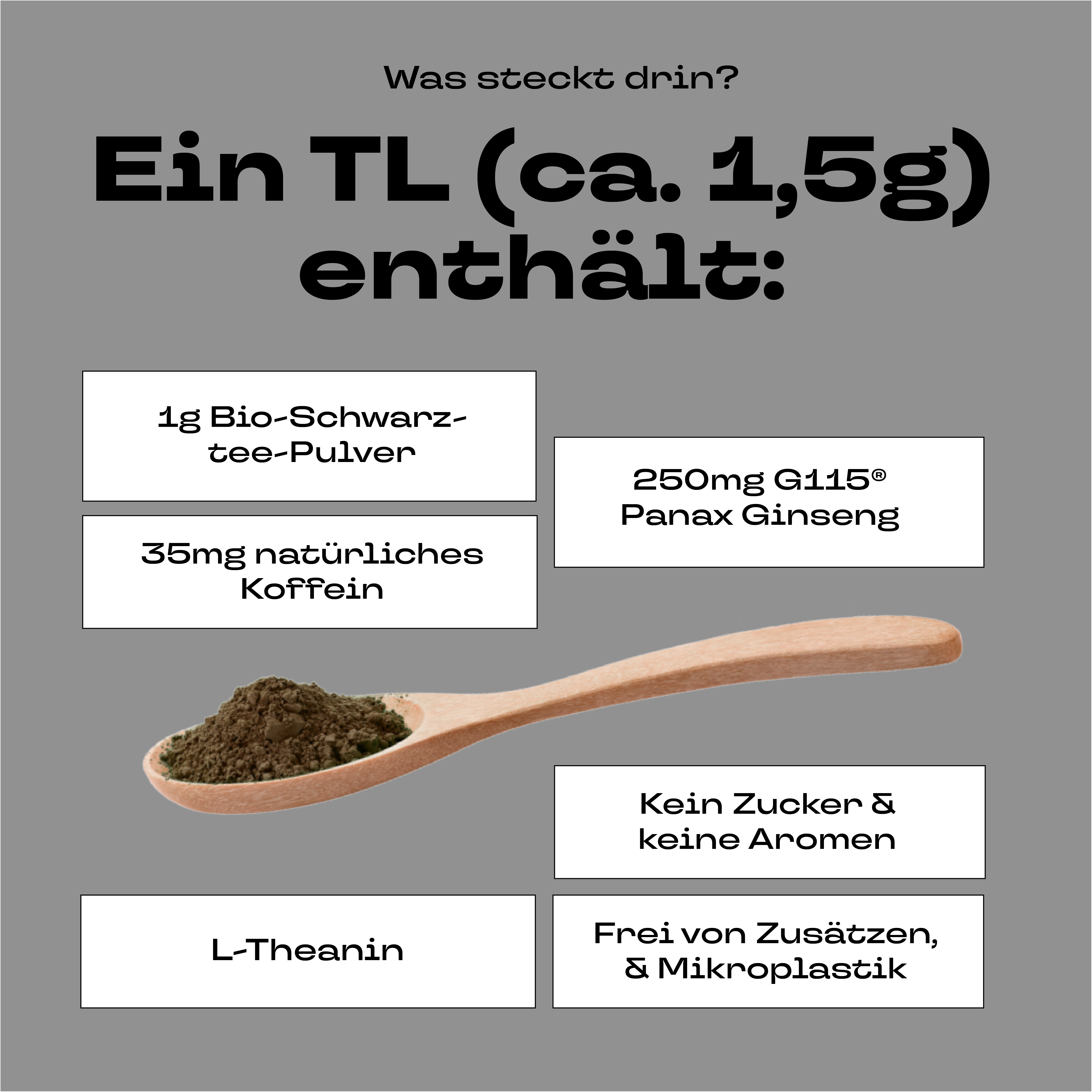 Bio Ceremonial Black Matcha mit Ginseng