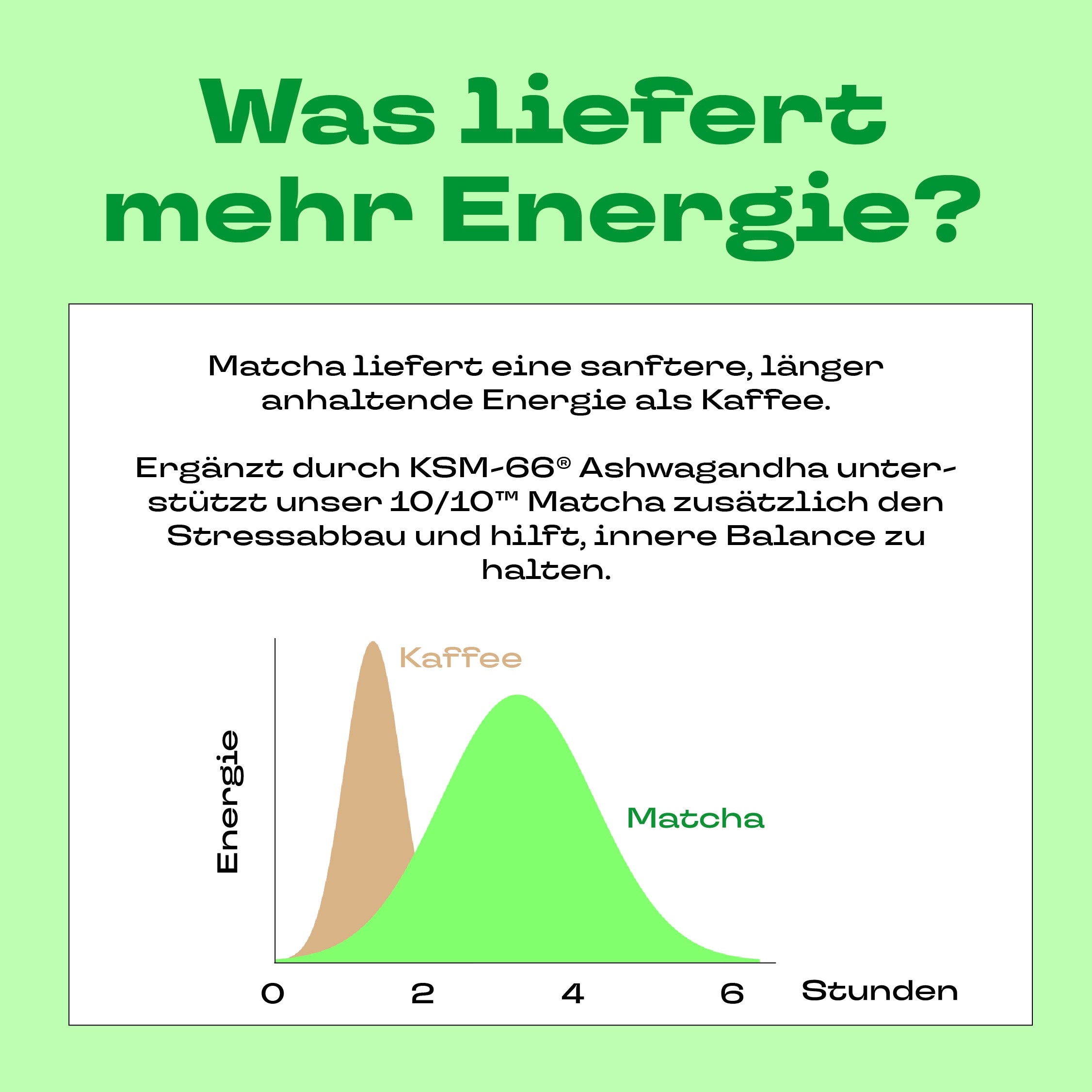 Bio Ceremonial Matcha mit KSM-66® Ashwagandha